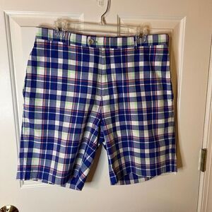 NWOT Men's Peter Millar US Open Plaid Shorts Size 34